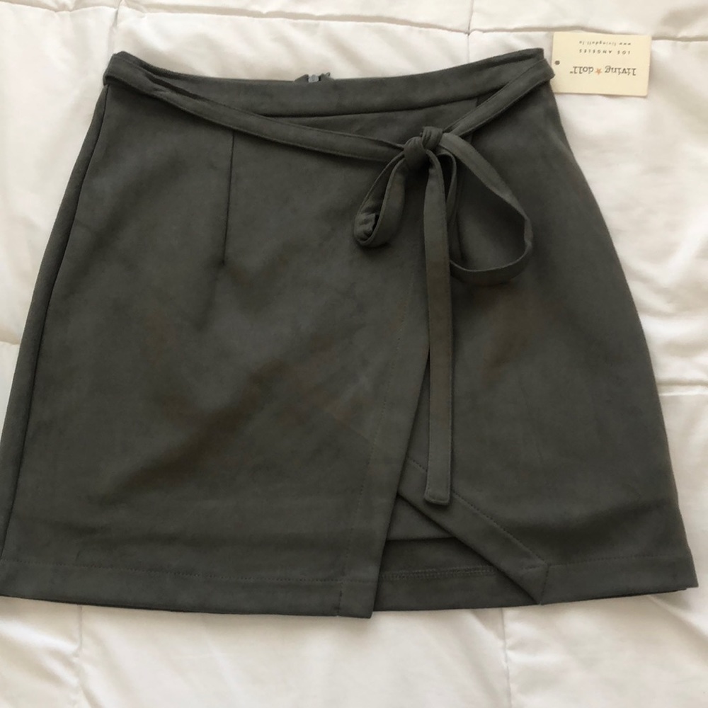 living doll olive green skirt
